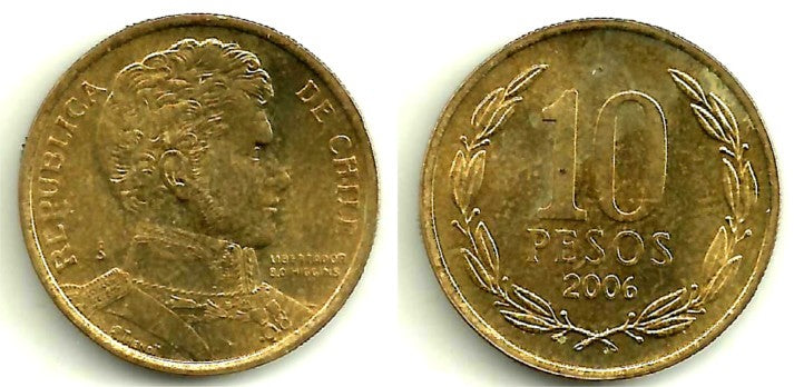 (228.2) Chile. 2006. 10 Pesos (EBC)