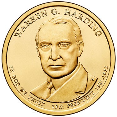 Estados Unidos de América. 2014(D). 1 Dollar (SC) Warren G. Harding