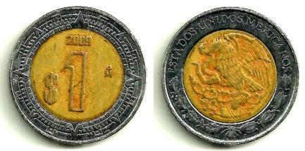 (603) Estados Unidos Mexicanos. 2009. 1 Peso (MBC-)