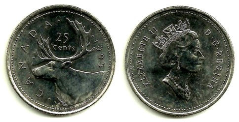 (184) Canadá. 1995. 25 Cents (EBC)