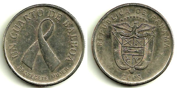 (137) Panamá. 2008. ¼ Balboa (MBC)