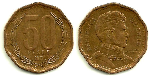 (219.2) Chile. 2007. 50 Pesos (MBC-)