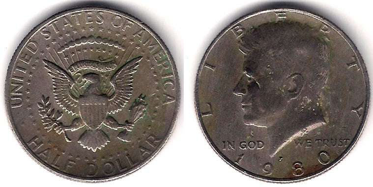 (202b) Estados Unidos de América. 1980(P). Half Dollar (BC)