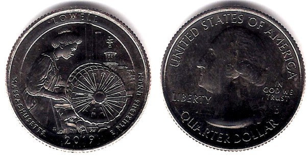 Estados Unidos de América. 2019(D). Quarter Dollar (SC) Lowell
