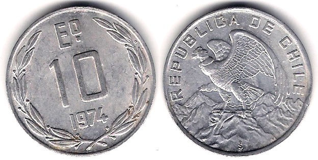 (200) Chile. 1974. 10 Escudos (EBC)