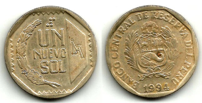 (308.1) Perú. 1994. 1 Nuevo Sol (BC+)