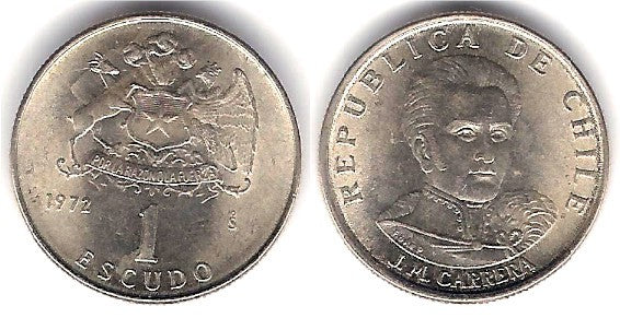 (197) Chile. 1972. 1 Escudo (MBC+)