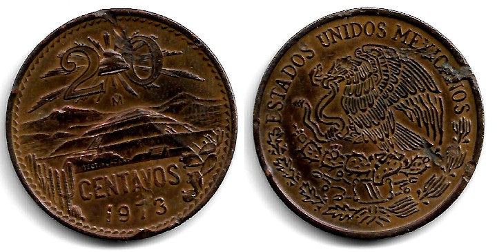 (441) Estados Unidos Mexicanos. 1973. 20 Centavos (BC)