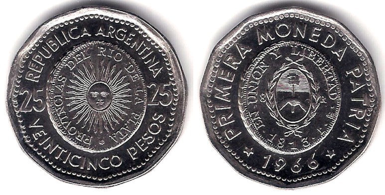 (61) Argentina. 1966. 25 Pesos (SC)