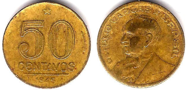 (557a) Brasil. 1945. 50 Centavos (BC)