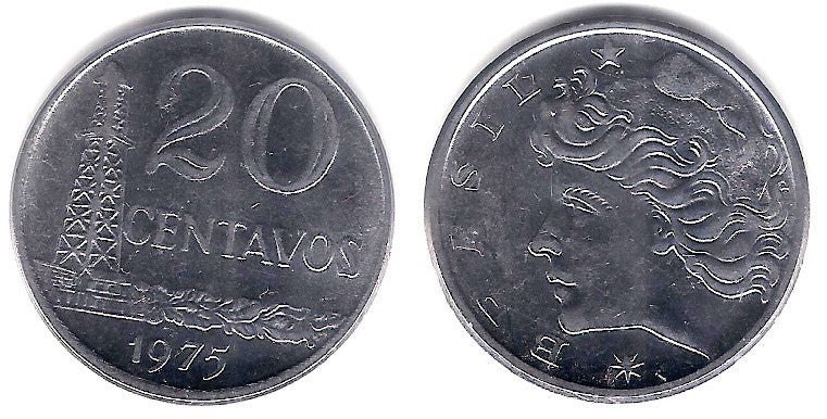 (579.1a) Brasil. 1975. 20 Centavos (EBC)