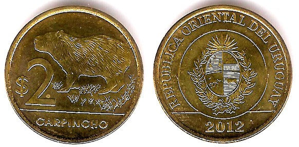 (136) Uruguay. 2012. 2 Pesos (SC)