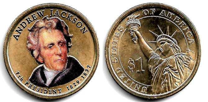 Estados Unidos de América. 2008(P). 1 Dollar (SC) Coloreada