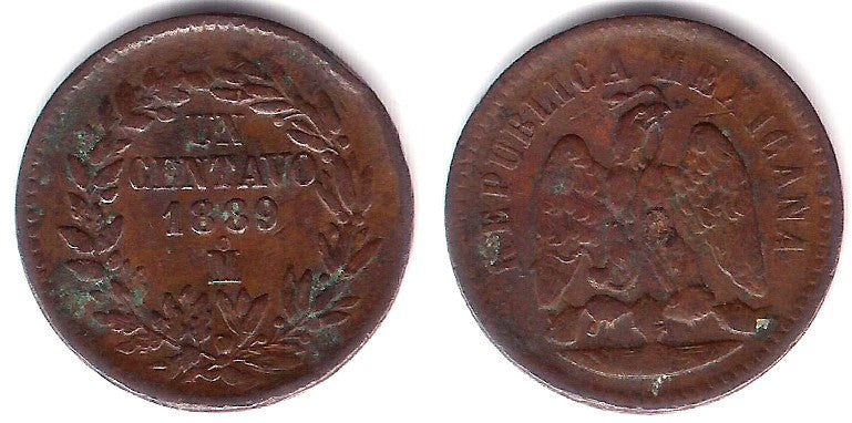 (391.6) República Mexicana. 1889. 1 Centavo (BC+)