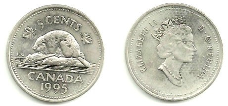 (182) Canadá. 1995. 5 Cents (EBC)