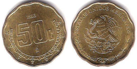 (549) Estados Unidos Mexicanos. 1993. 50 Centavos (SC)