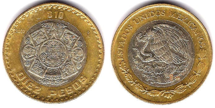 (616) Estados Unidos Mexicanos. 2007. 10 Pesos (MBC)