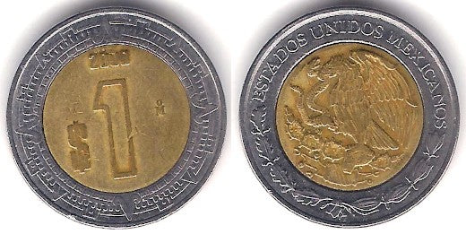 (603) Estados Unidos Mexicanos. 2000. 1 Peso (MBC-)