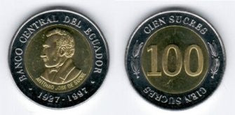 (101) Ecuador. 1997. 100 Sucres (SC)