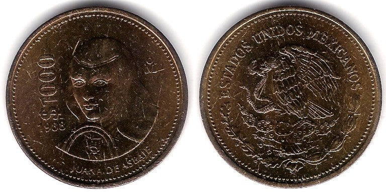 (536) Estados Unidos Mexicanos. 1988. 1000 Pesos (EBC+)