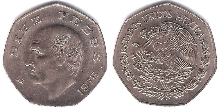 (477.1) Estados Unidos Mexicanos. 1976. 10 Pesos (MBC)