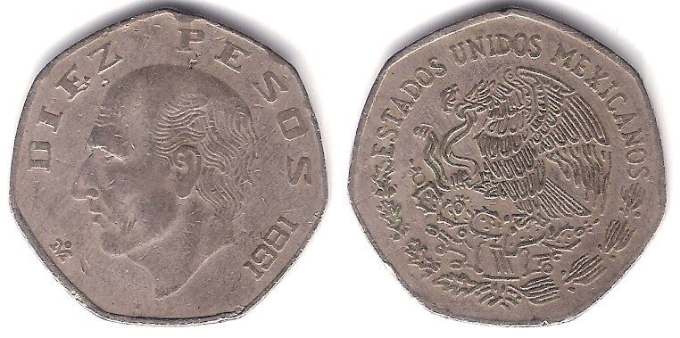 477.2) Estados Unidos Mexicanos. 1981. 10 Pesos (MBC-)