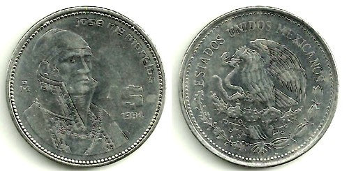 (496) Estados Unidos Mexicanos. 1984. 1 Peso (MBC)