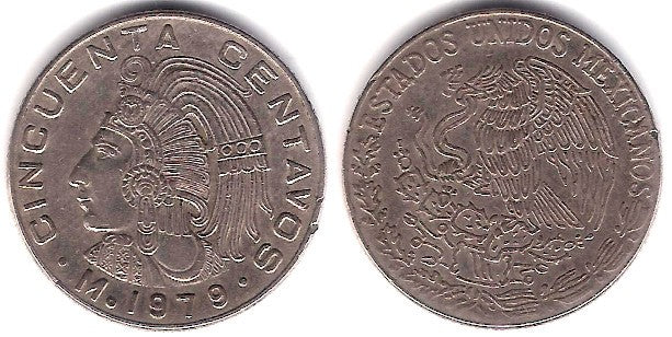 (452) Estados Unidos Mexicanos. 1979. 50 Centavos (MBC)