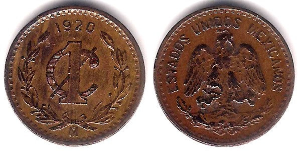 (415) Estados Unidos Mexicanos. 1920. 1 Centavo (MBC+)