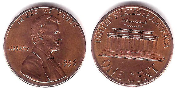 (201b) Estados Unidos de América. 1996. 1 Cent (MBC)