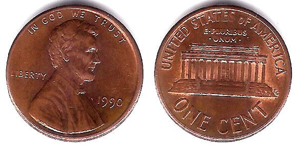 (201b) Estados Unidos de América. 1990. 1 Cent (MBC+)