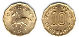 (66) Uruguay. 1976. 10 Centesimos (SC)