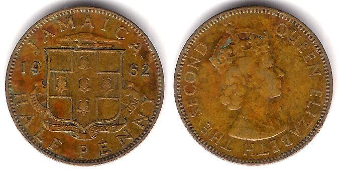 (36) Jamaica. 1962. Half Penny (BC+)