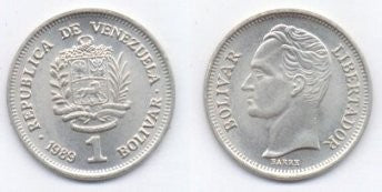 (Y52a.2) Venezuela. 1989. 1 Bolivar (SC)