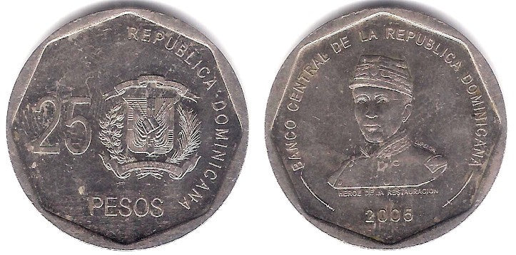 (107) República Dominicana. 2005. 25 Pesos (MBC)