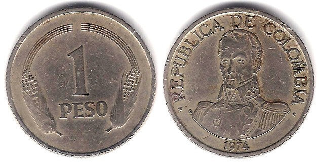 (258.1) Colombia. 1974. 1 Peso (MBC)