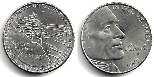 (369) Estados Unidos de América. 2003(P). 5 Cents (EBC)