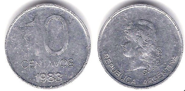 (89) Argentina. 1983. 10 Centavos (MBC)