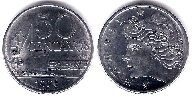 (580b) Brasil. 1975. 50 Centavos (EBC)