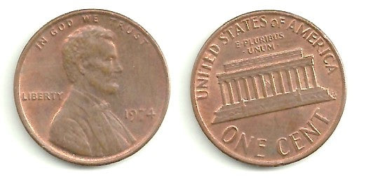 (201) Estados Unidos de América. 1974. 1 Cent (BC)