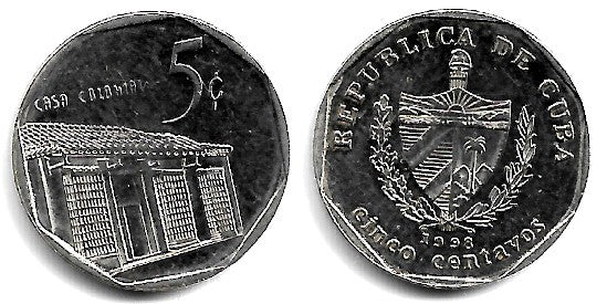 (575.1) Cuba. 1998. 5 Centavos (MBC+)