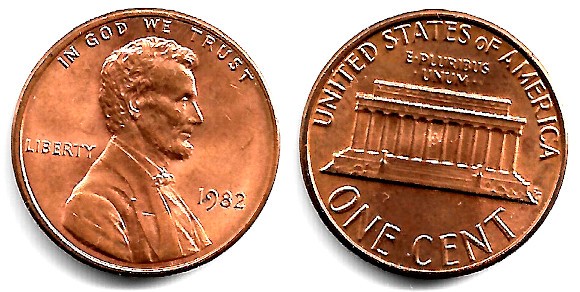 (201) Estados Unidos de América. 1982. 1 Cent (EBC)