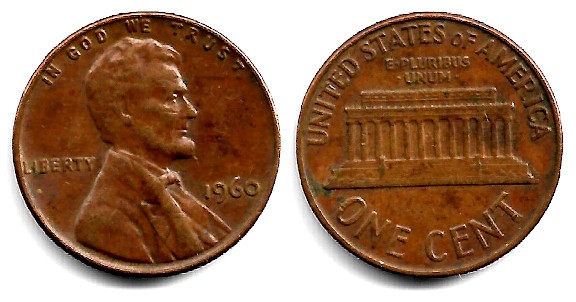 (201) Estados Unidos de América. 1960. 1 Cent (MBC)