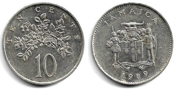 (47) Jamaica. 1989. 10 Cents (MBC)
