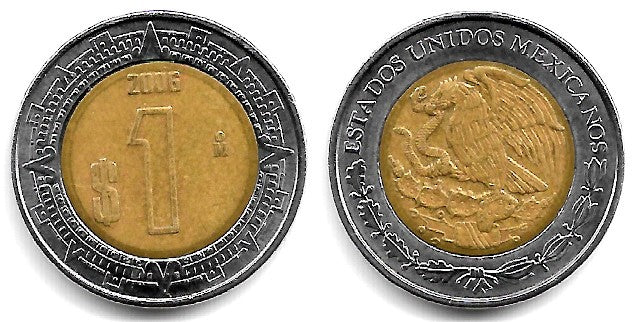 (603) Estados Unidos Mexicanos. 2006. 1 Peso (MBC)