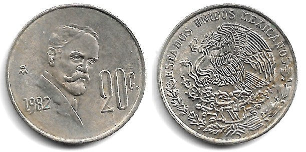 (442) Estados Unidos Mexicanos. 1982. 20 Centavos (MBC)