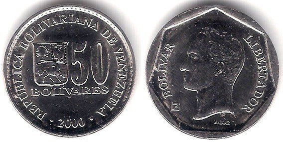 (Y82) Venezuela. 2000. 50 Bolivares (EBC+/SC-)