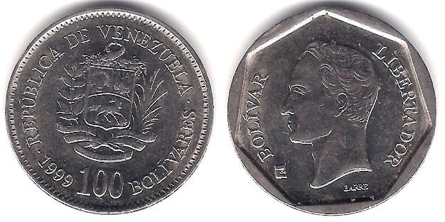 (Y78.2) Venezuela. 1999. 100 Bolivares (MBC+)