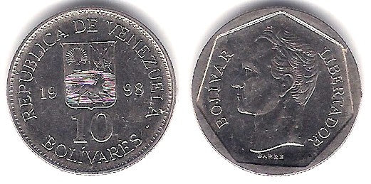 (Y75) Venezuela. 1998. 10 Bolivares (EBC)
