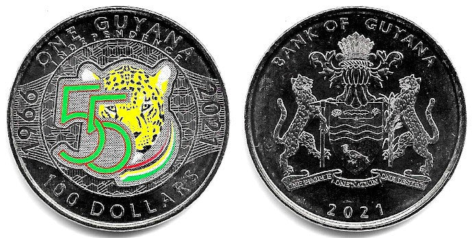 Guyana. 2021. 100 Dollars (SC)